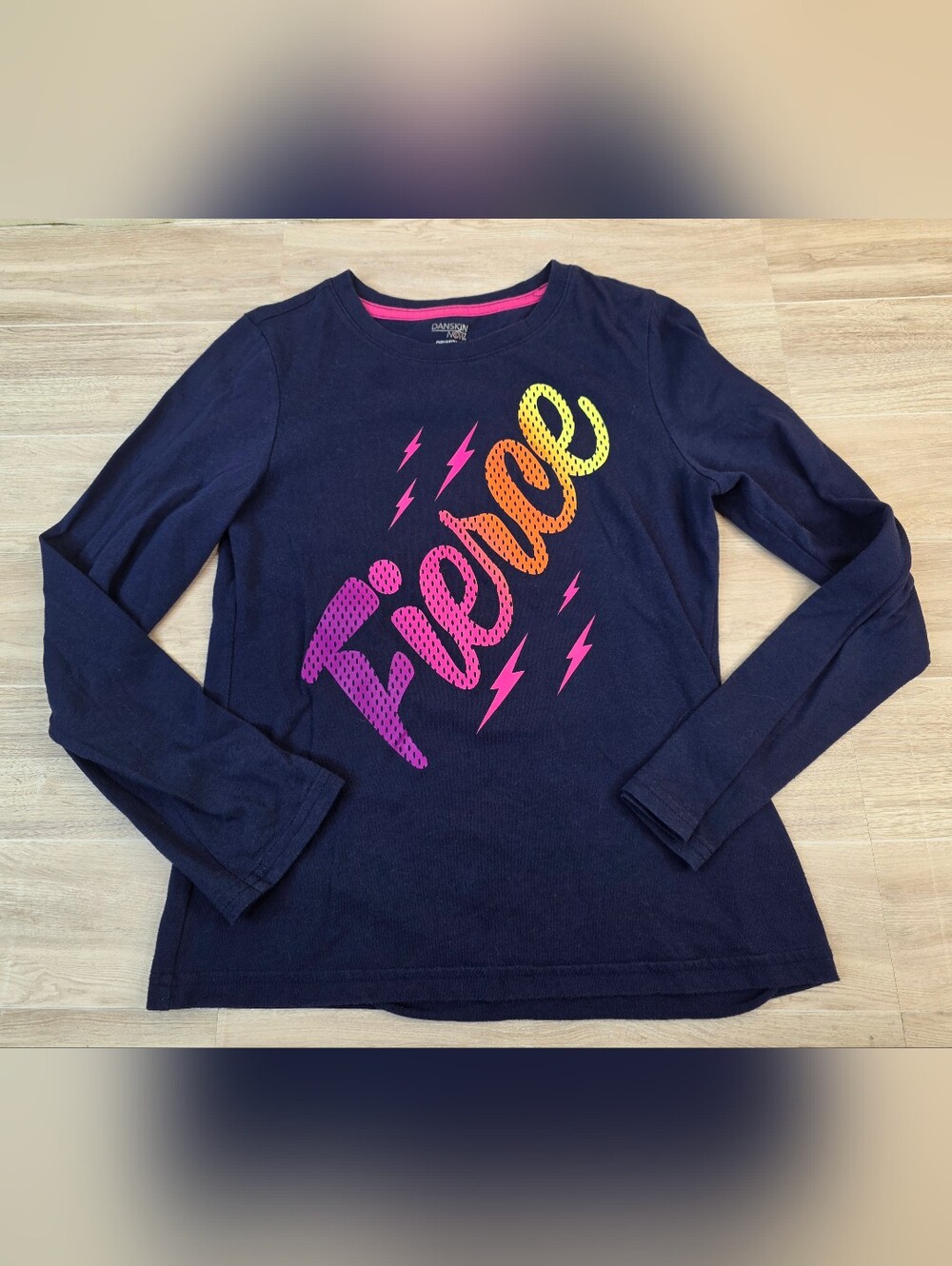 Girls 7/8 Danskin Now Navy Long-Sleeve Shirt